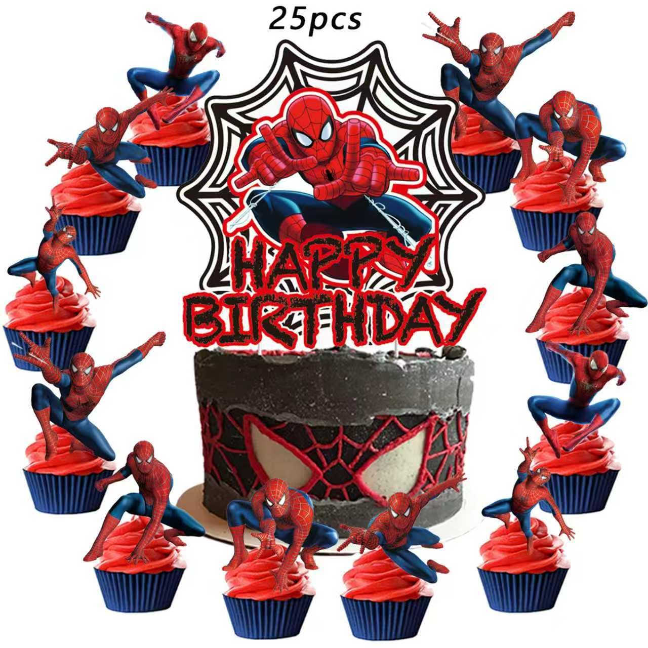 Saleix Spidey balloon set with latex and aluminum balloons for color and shine