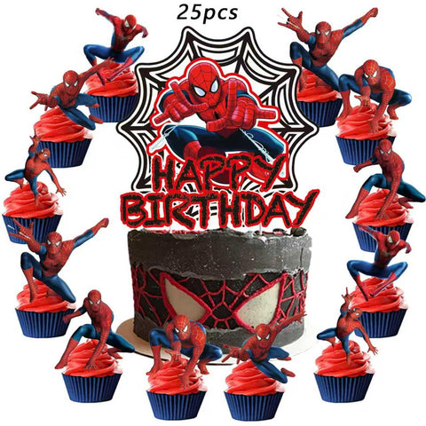Saleix Spidey balloon set with latex and aluminum balloons for color and shine