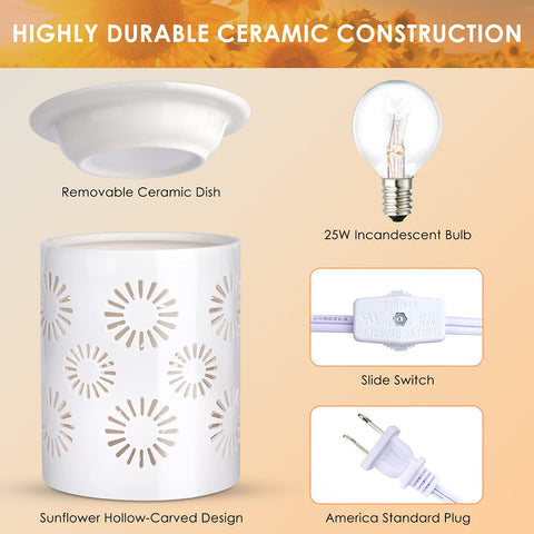 SALKING electric wax warmer illuminate room creating relaxing mood