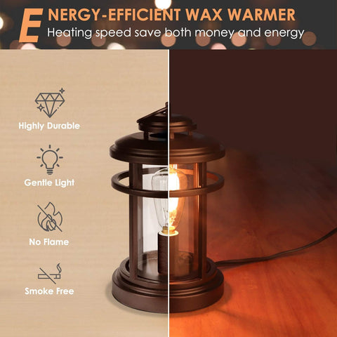 SALKING energy-saving wax burner speeds fragrance spread with 40W lighting.