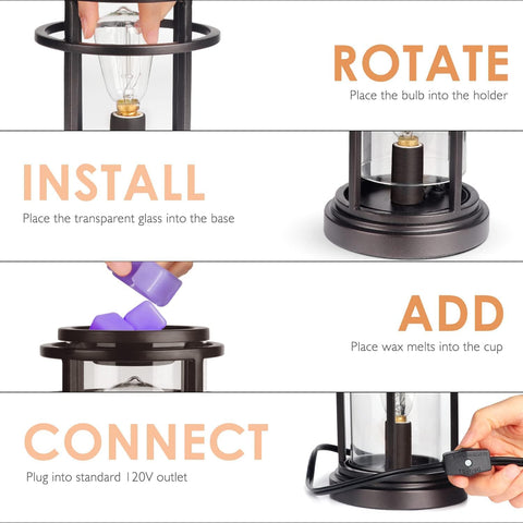 SALKING wax warmer doubles as a relaxing night light for cozy moods.
