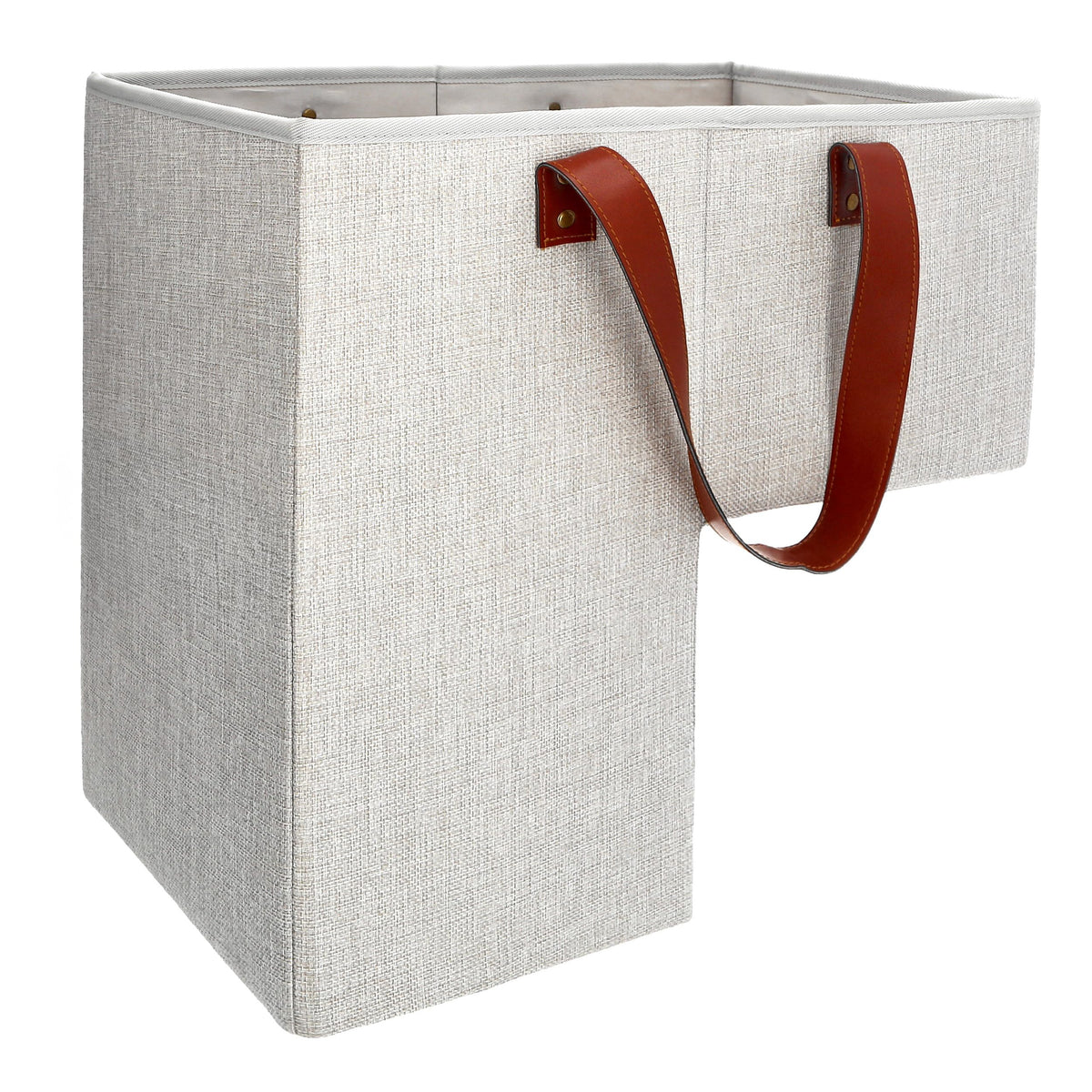 SAM AND MABEL stair basket foldable design for compact storage on demand.