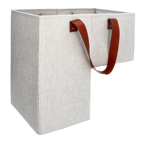 SAM AND MABEL stair basket foldable design for compact storage on demand.