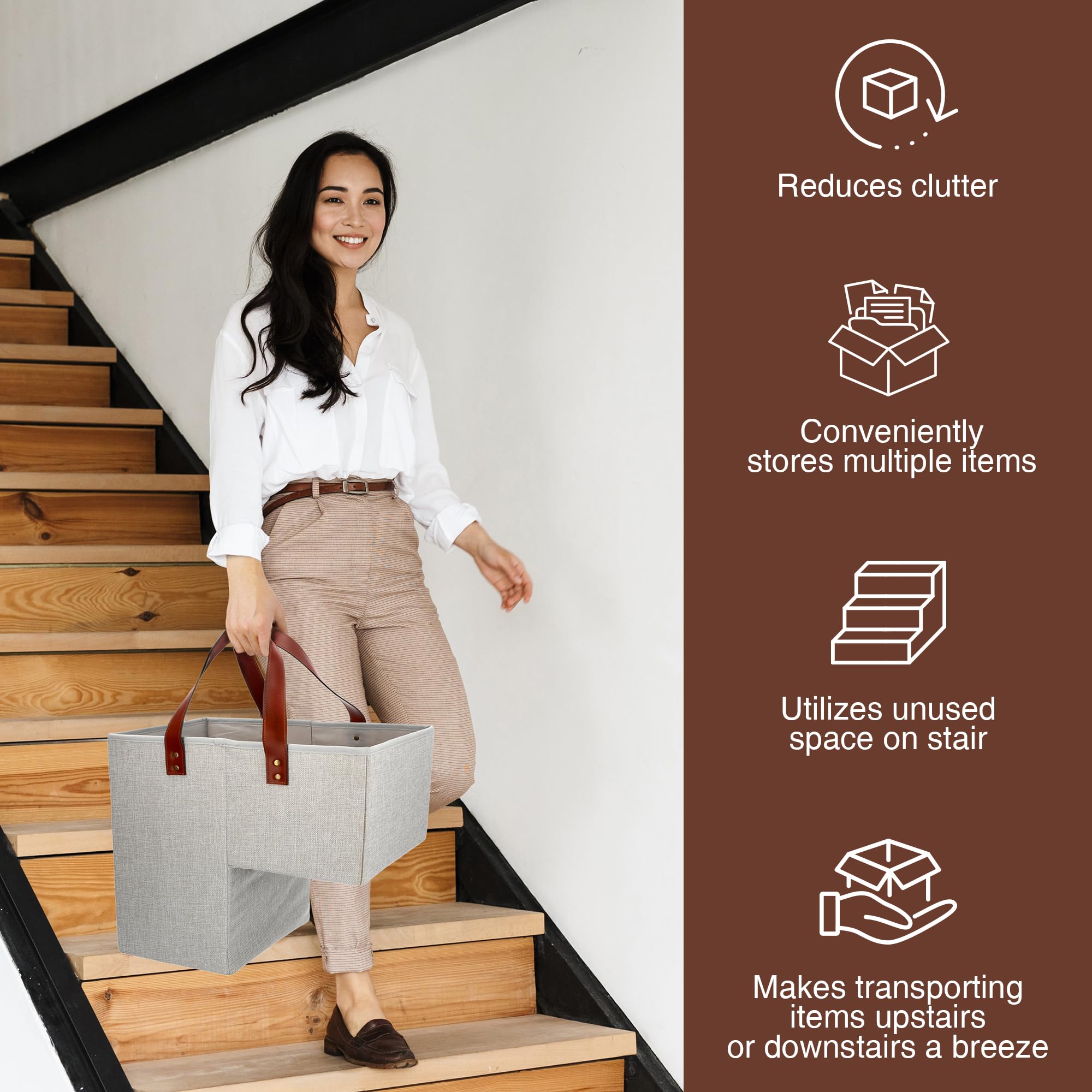 SAM AND MABEL linen construction offers soft yet durable storage.