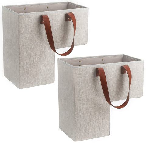 SAM AND MABEL stair basket sits on a step, reducing clutter and keeping essentials close at hand.