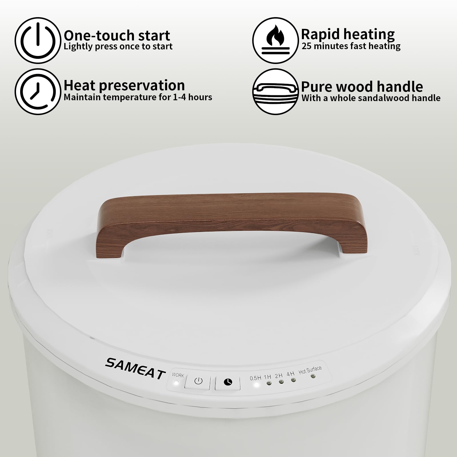 SAMEAT towel warmer bucket heat indicator demonstrates quick warming status.