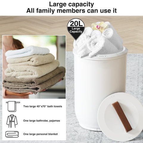 SAMEAT large-capacity setup fits two 40x70 towels comfortably.
