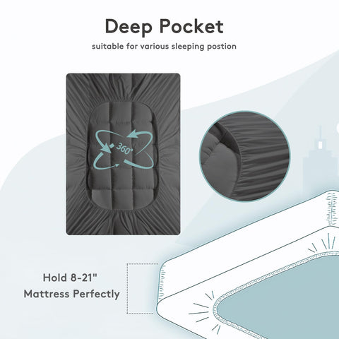 SameBed deep-pocket 360 wrap ensures a snug, secure fit.