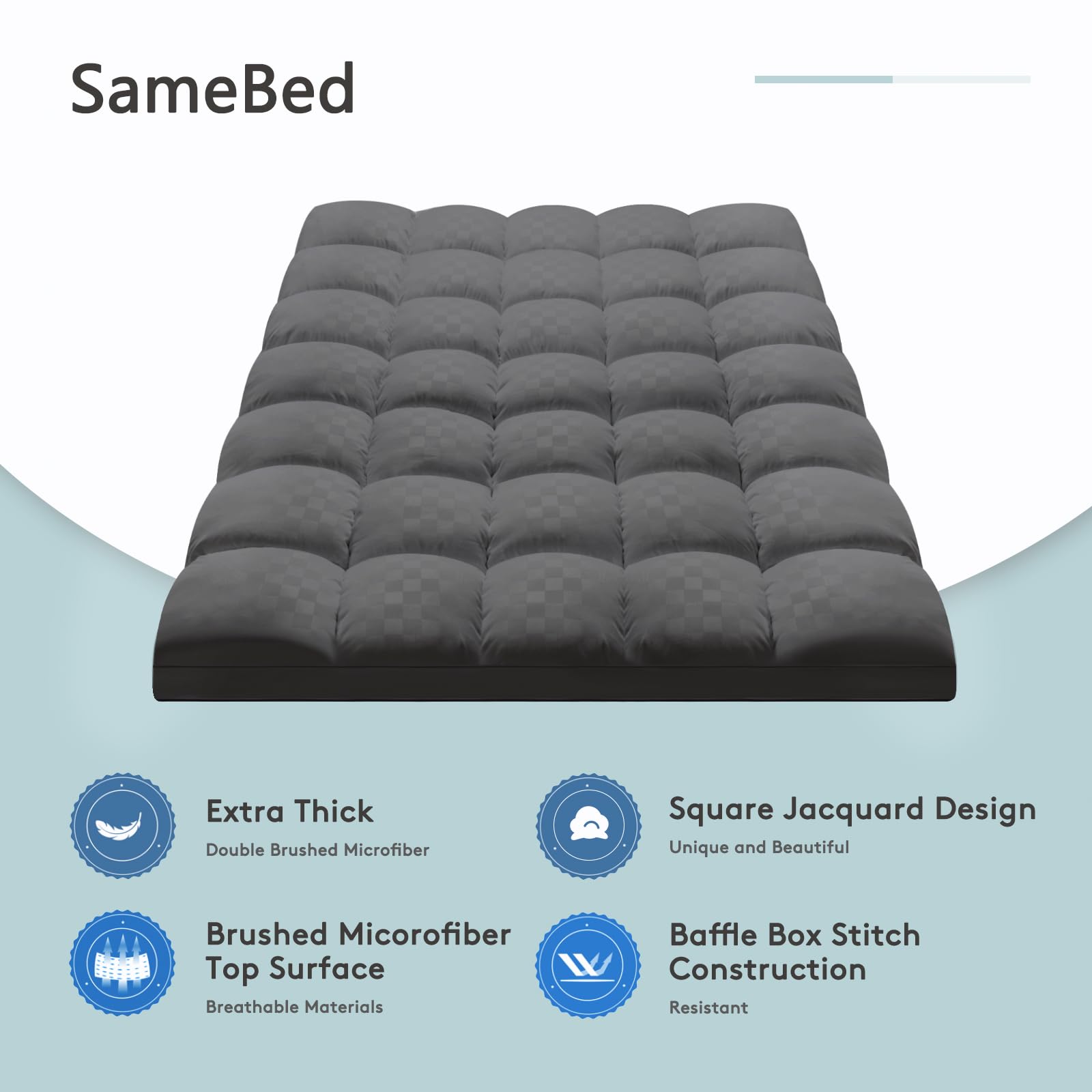 SameBed cooling fabric maintains comfortable sleep for hot nights.