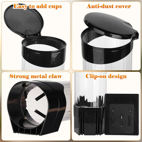 Samhe cup dispenser flip cap protecting cups from dust and spills.