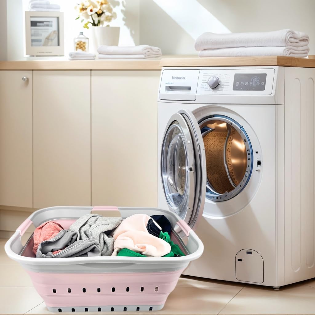 SAMMART 42L basket with comfort handles for comfortable carrying.