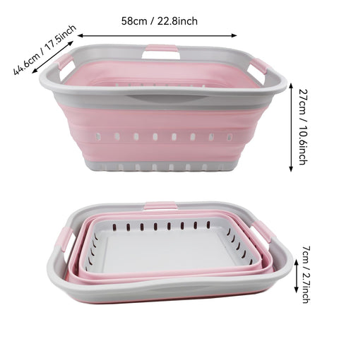 SAMMART 42L basket folded flat showcasing space-saving design.