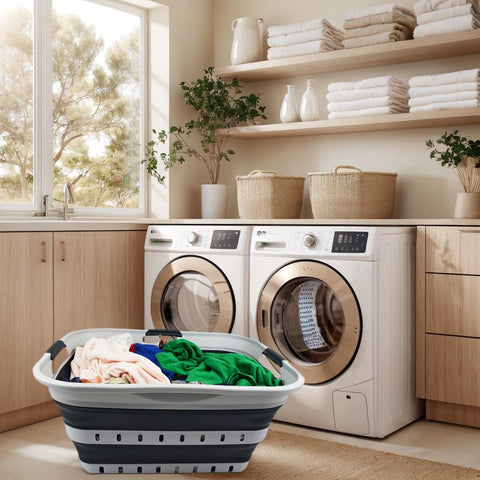 SAMMART 42L basket folded flat for compact storage