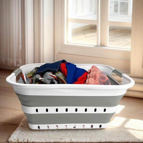 SAMMART 42L folded basket flat for compact storage and space saving