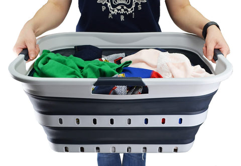 SAMMART 42L full-size laundry basket ready for use