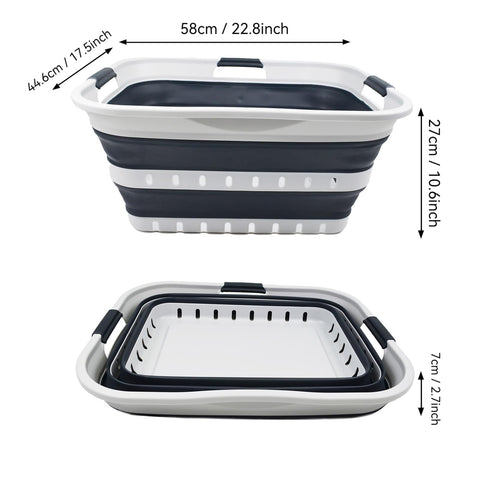 SAMMART 42L basket with comfort grip handles for easy carry