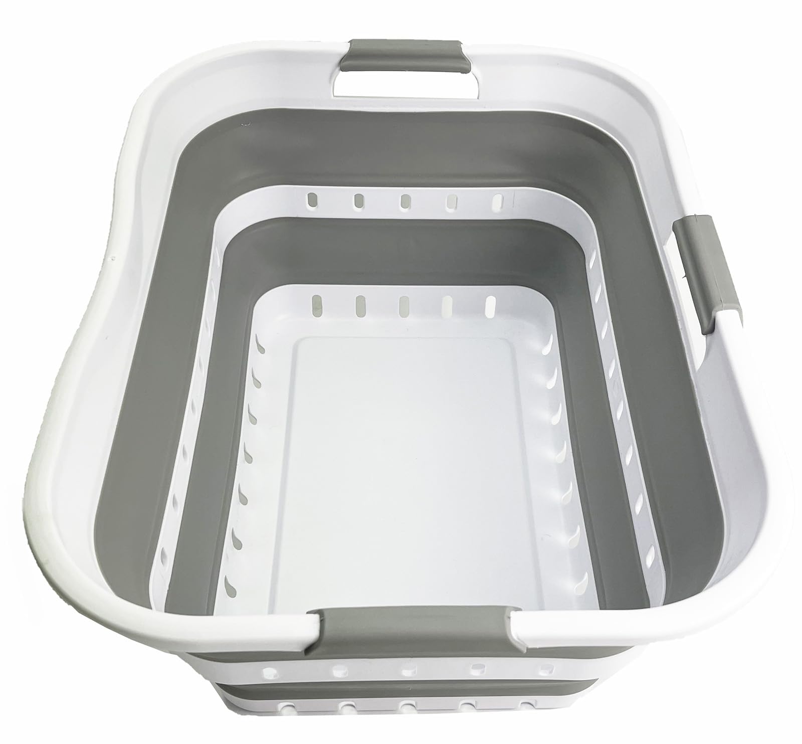 SAMMART 42L collapsible laundry basket open showing spacious load capacity
