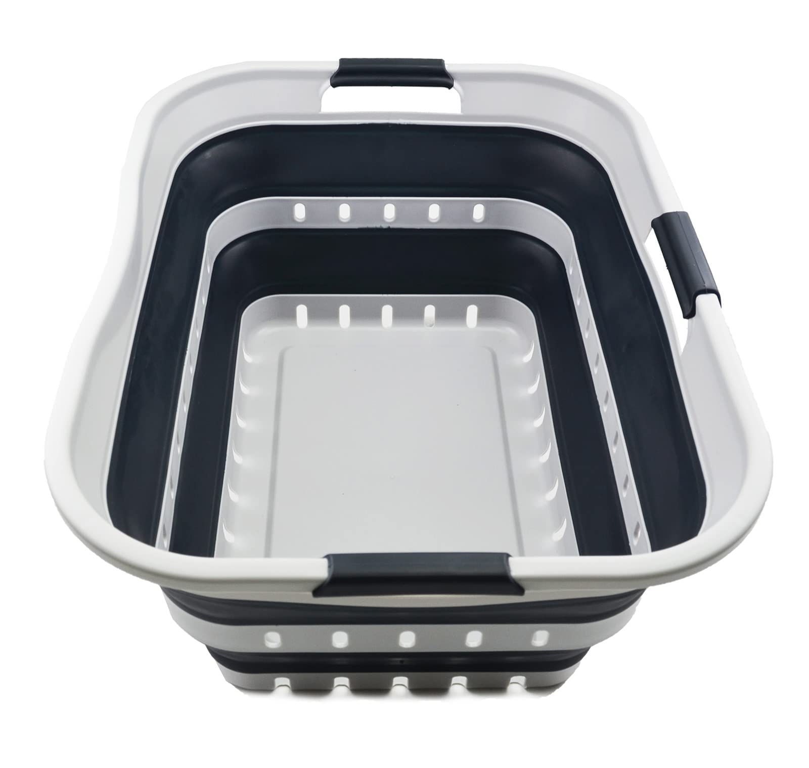 SAMMART 42L collapsible laundry basket opened for sorting laundry