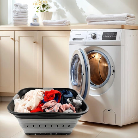 SAMMART 42L in closet demonstrating compact storage and quick access.