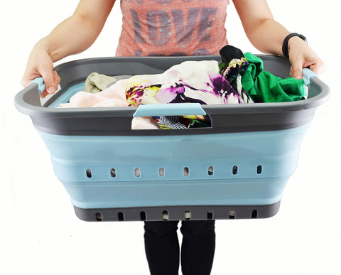 Sammart 42L versatile storage for laundry, toys, and trunk