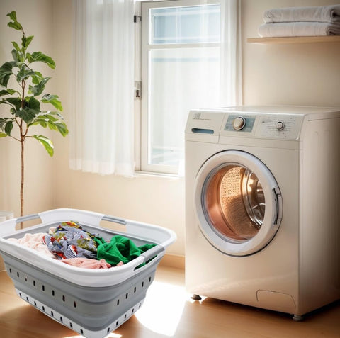 SAMMART 42L folded basket shows ultra-compact storage.
