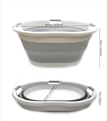 SAMMART 57L collapsed height under 4 inches for tidy storage.