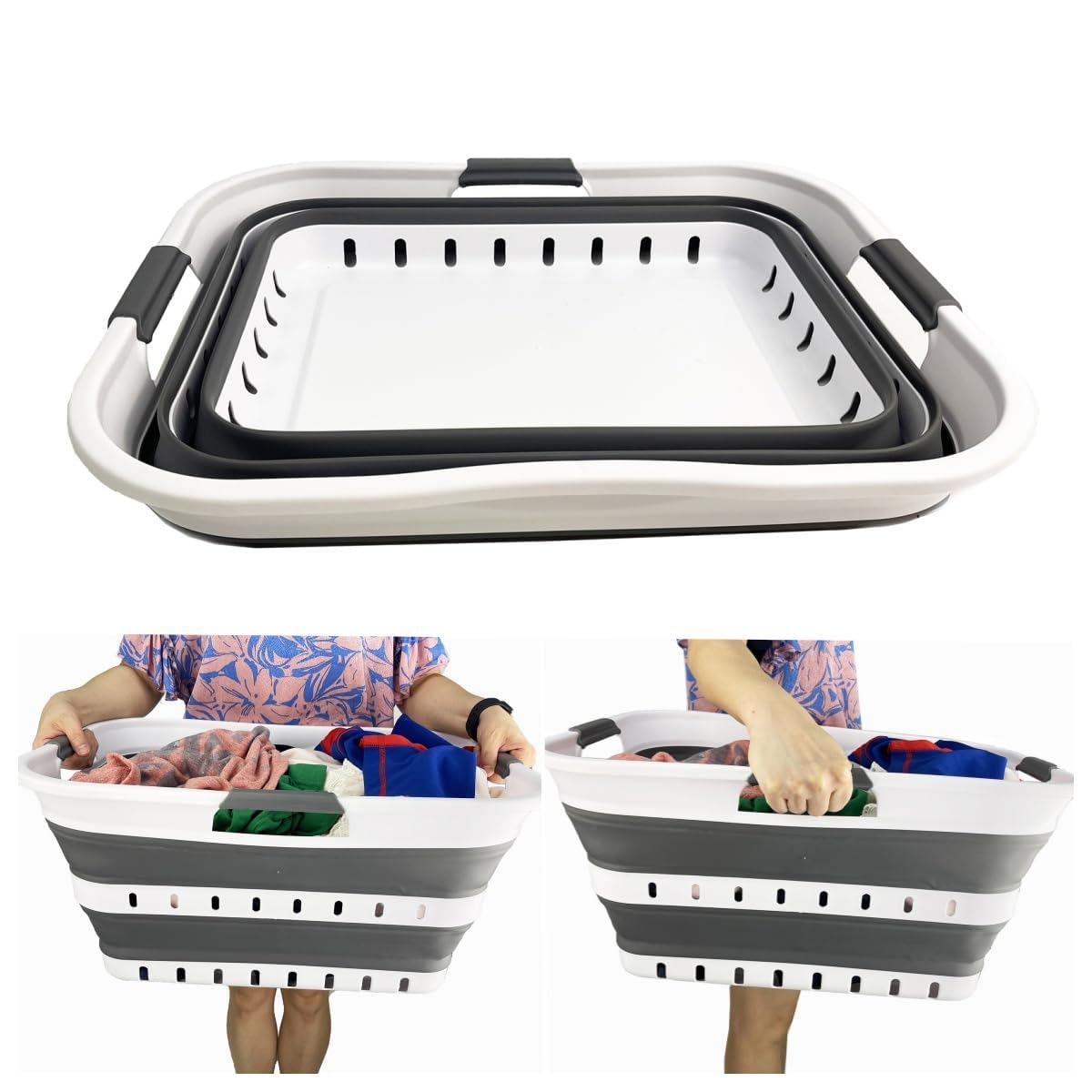 SAMMART versatile 42L basket for toy organization and laundry.