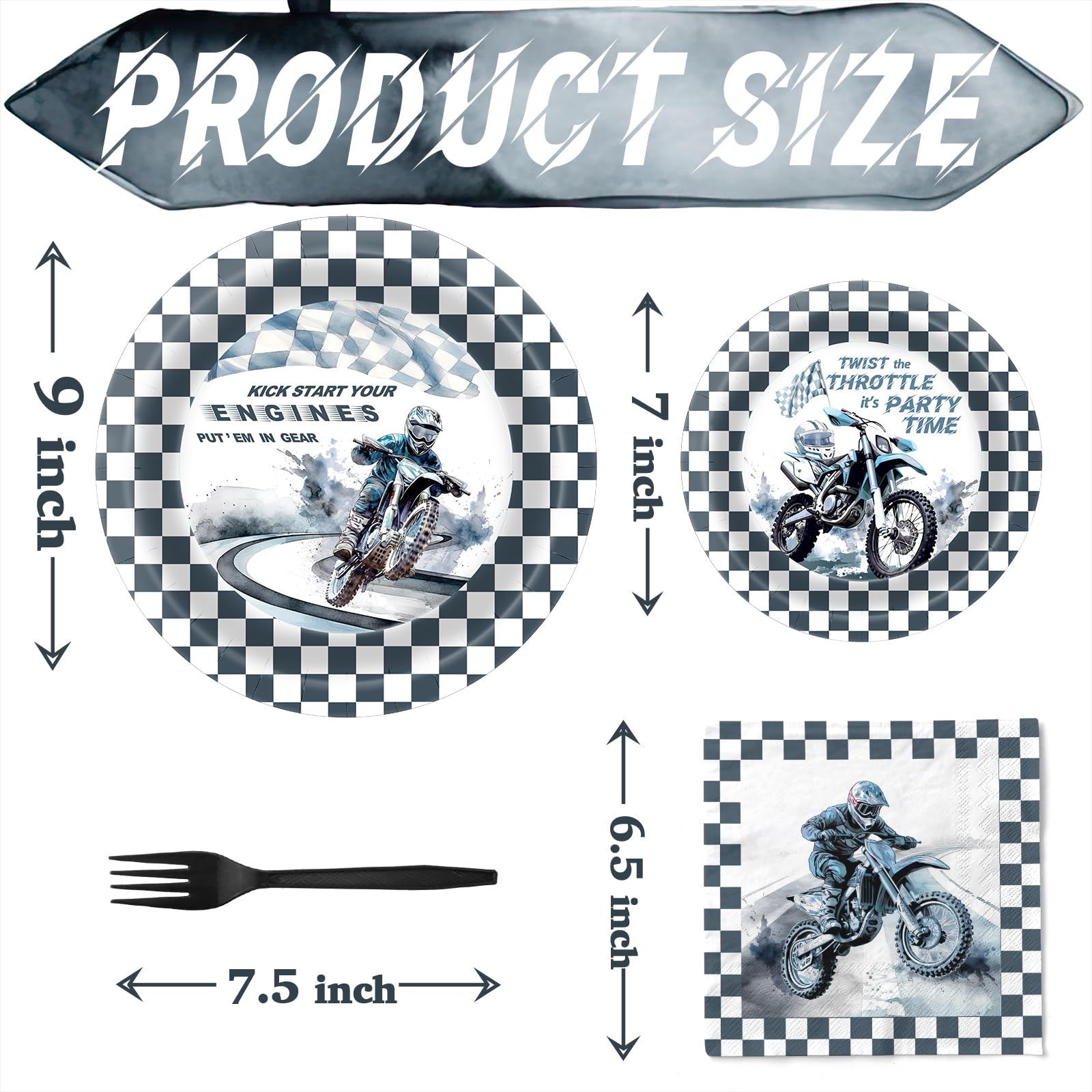 SamPartyShop dirt bike forks in black provide sturdy support during meals