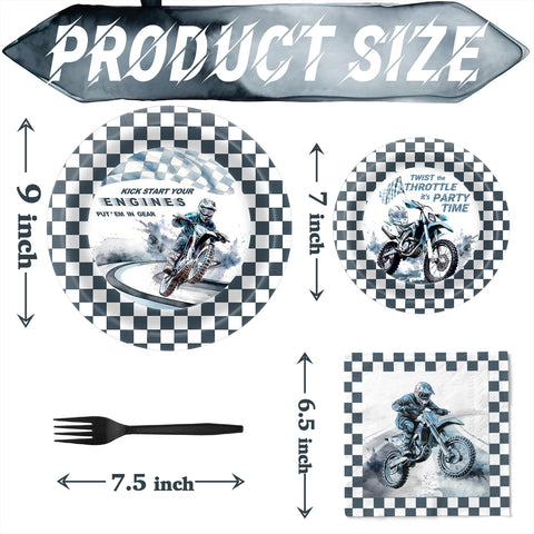 SamPartyShop dirt bike forks in black provide sturdy support during meals