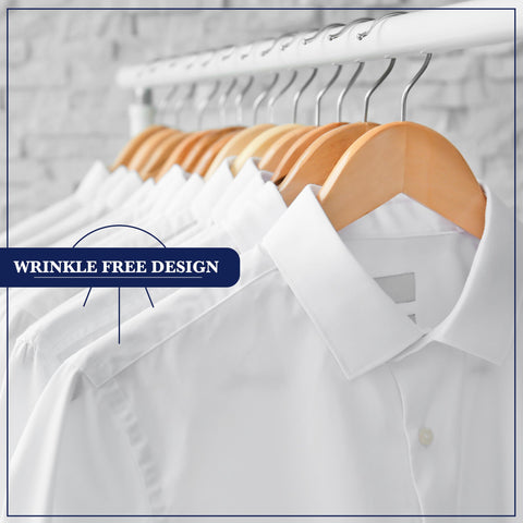 SAMSARC eco-friendly wooden hangers offer sustainable choice without sacrificing wardrobe protection.