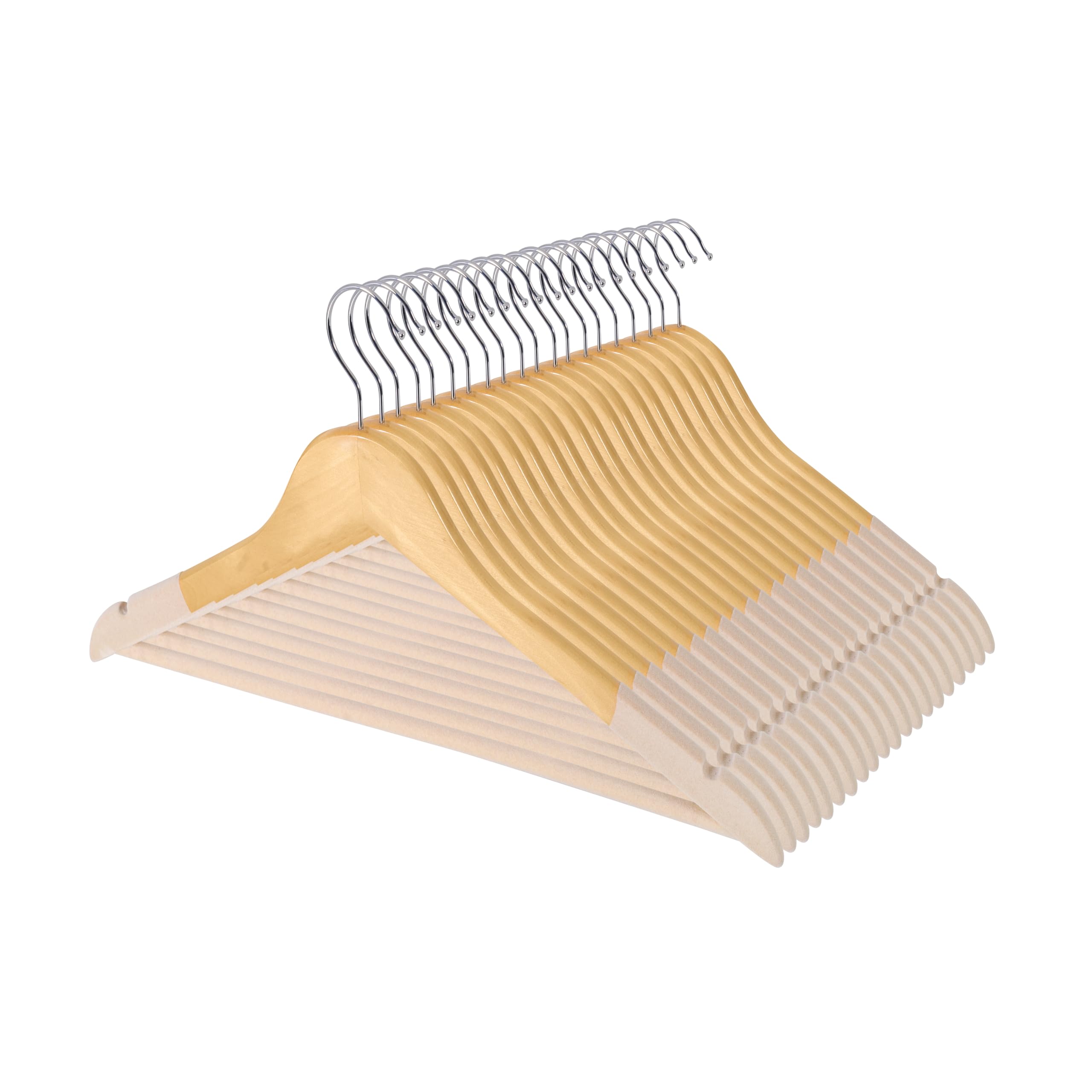 SAMSARC retail-ready wood hangers enhance premium display in boutiques and showrooms.