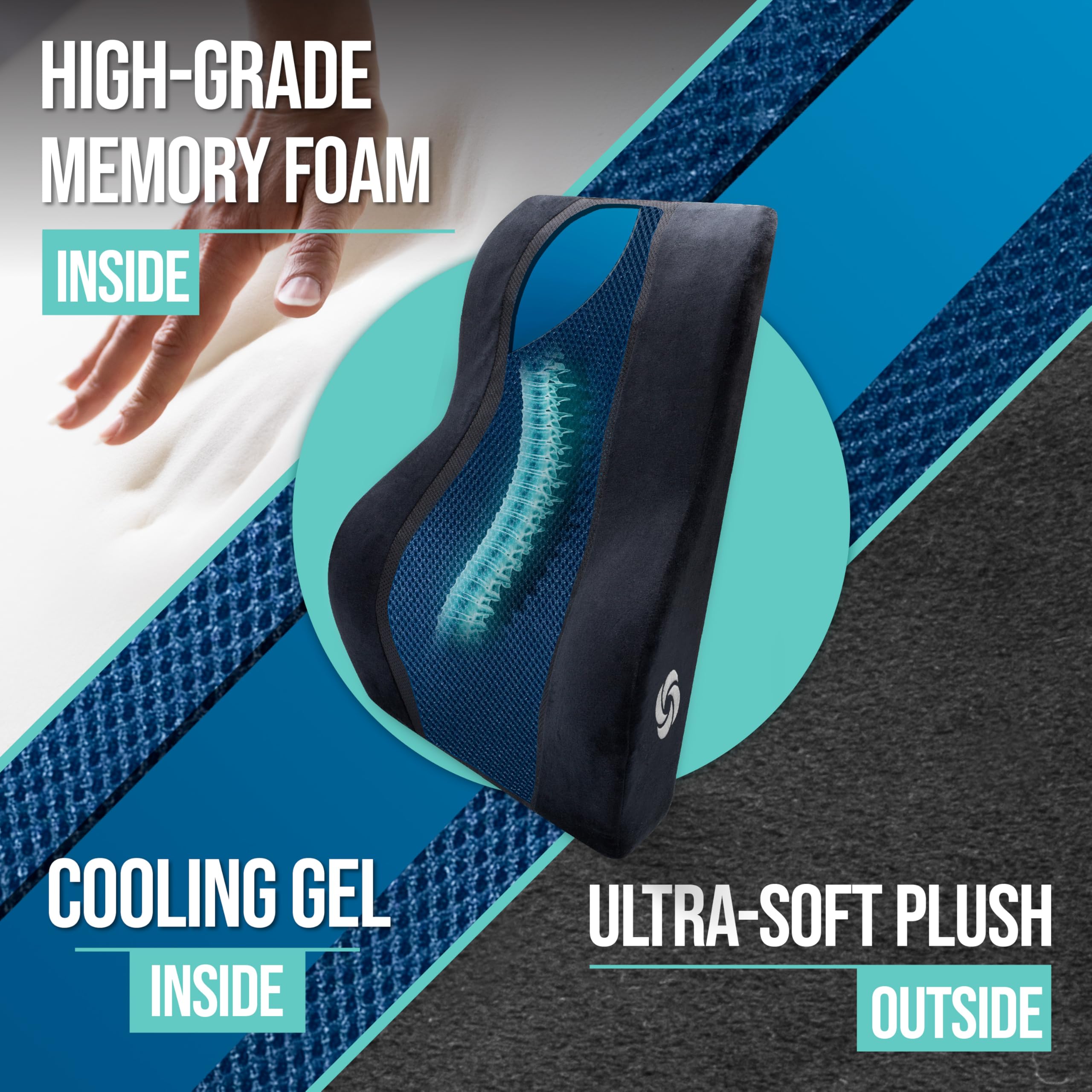 Samsonite memory foam back support with ergonomic design for posture