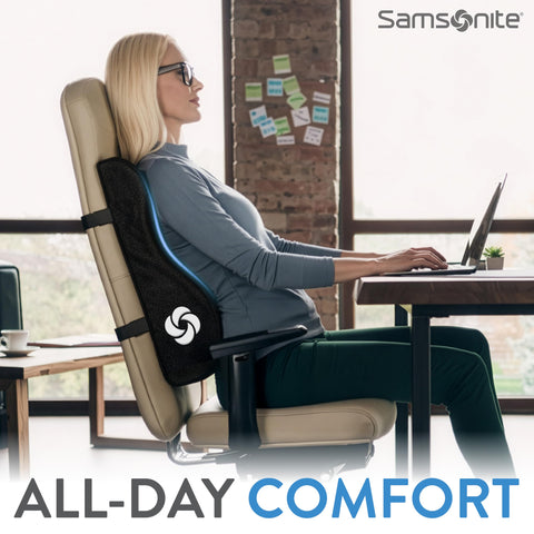 Adjustable strap secures cushion to most car and SUV seats.