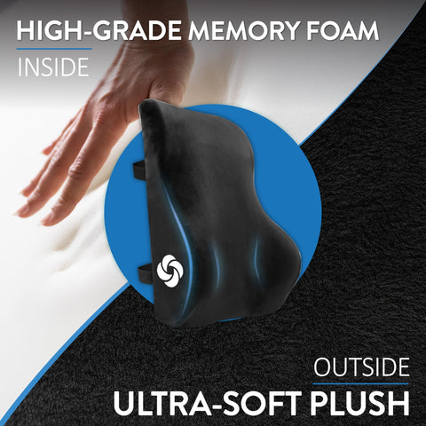 High-density memory foam cushions pressure points for daily use.