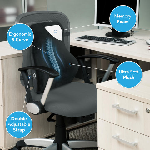 Compact dimensions make travel and storage easier with this cushion.