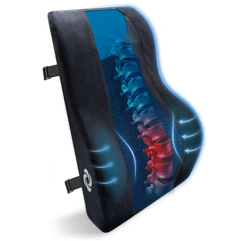 Samsonite memory foam lumbar support pillow for office chairs improves posture and comfort
