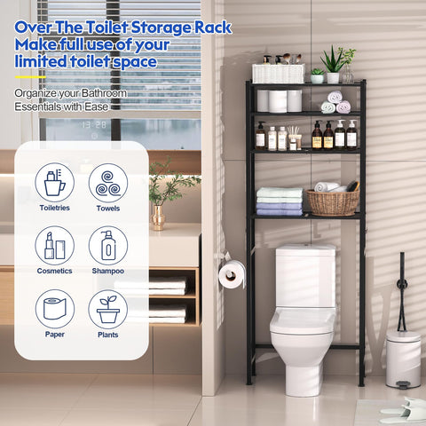 Samstar bathroom organizer shelves keep towels and essentials neatly organized.
