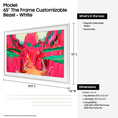 Samsung The Frame bezel in Modern Teak offers a warm, stylish upgrade