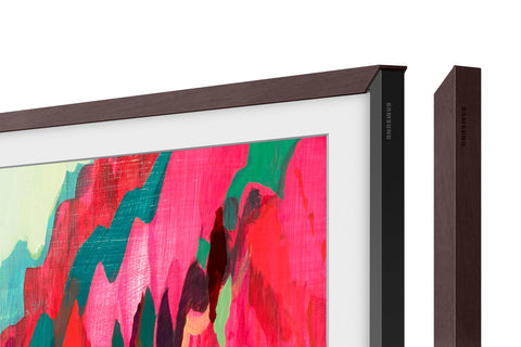 Samsung The Frame 65-inch bezel in modern brown enhances room style