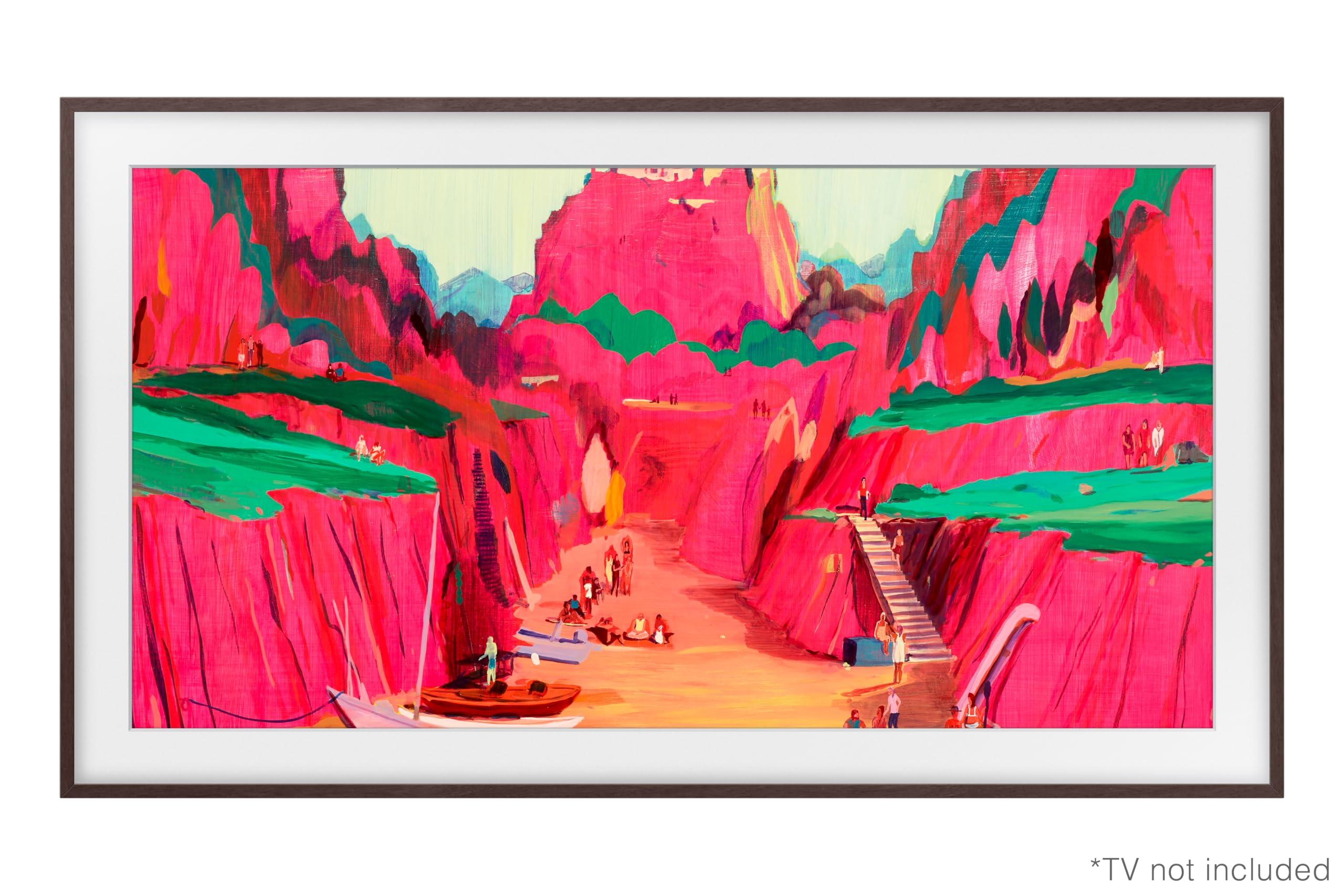 Samsung The Frame 65-inch bezel in modern teak brings warmth