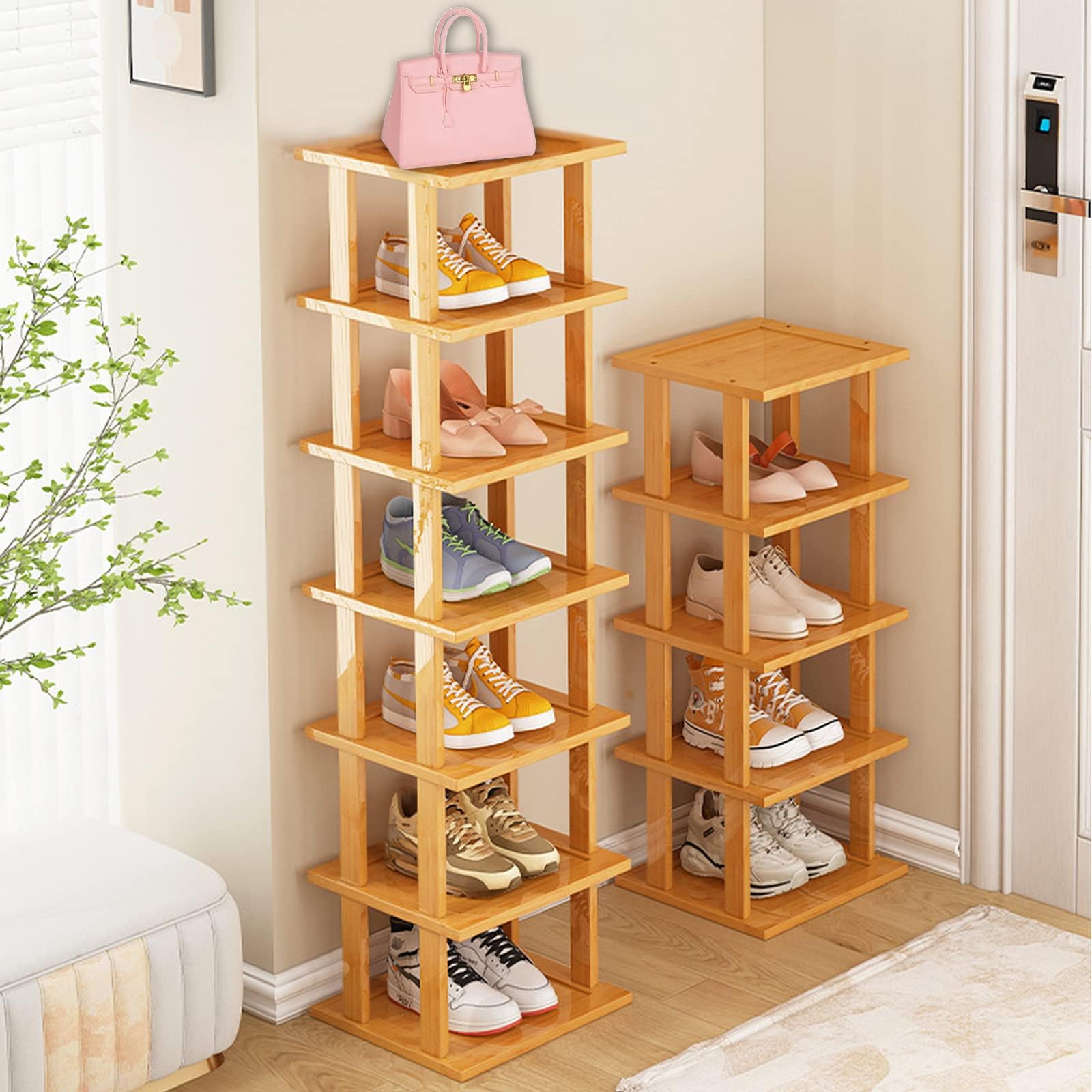 SAN HE bamboo material emphasizes natural durability and eco-friendly storage.