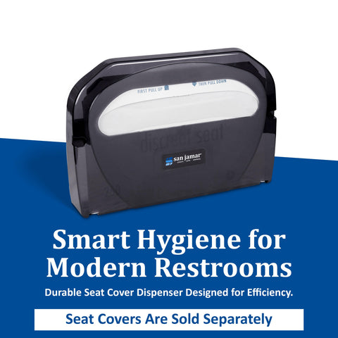 Durable plastic build on San Jamar TS510TBK resists cracking in high-traffic areas.