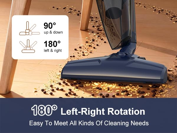 Sancorp 180-degree steering vacuum enables easy navigation around furniture