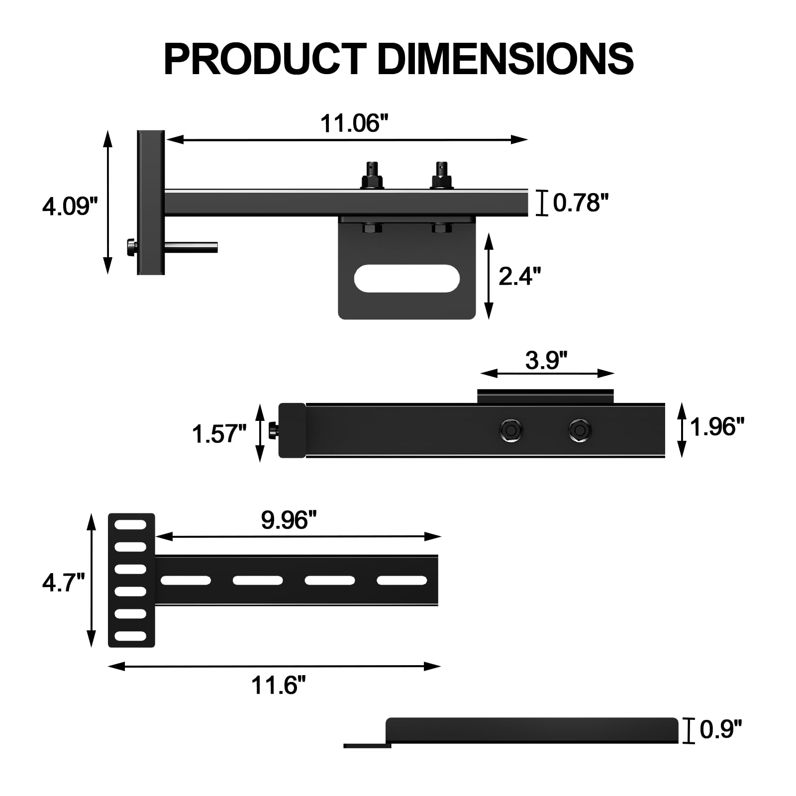 Sancunhui adjustable-gap feature image explains 6 to 9.7 inch spacing.