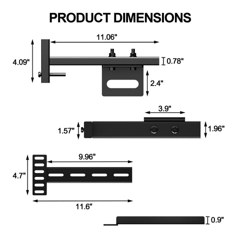 Sancunhui adjustable-gap feature image explains 6 to 9.7 inch spacing.
