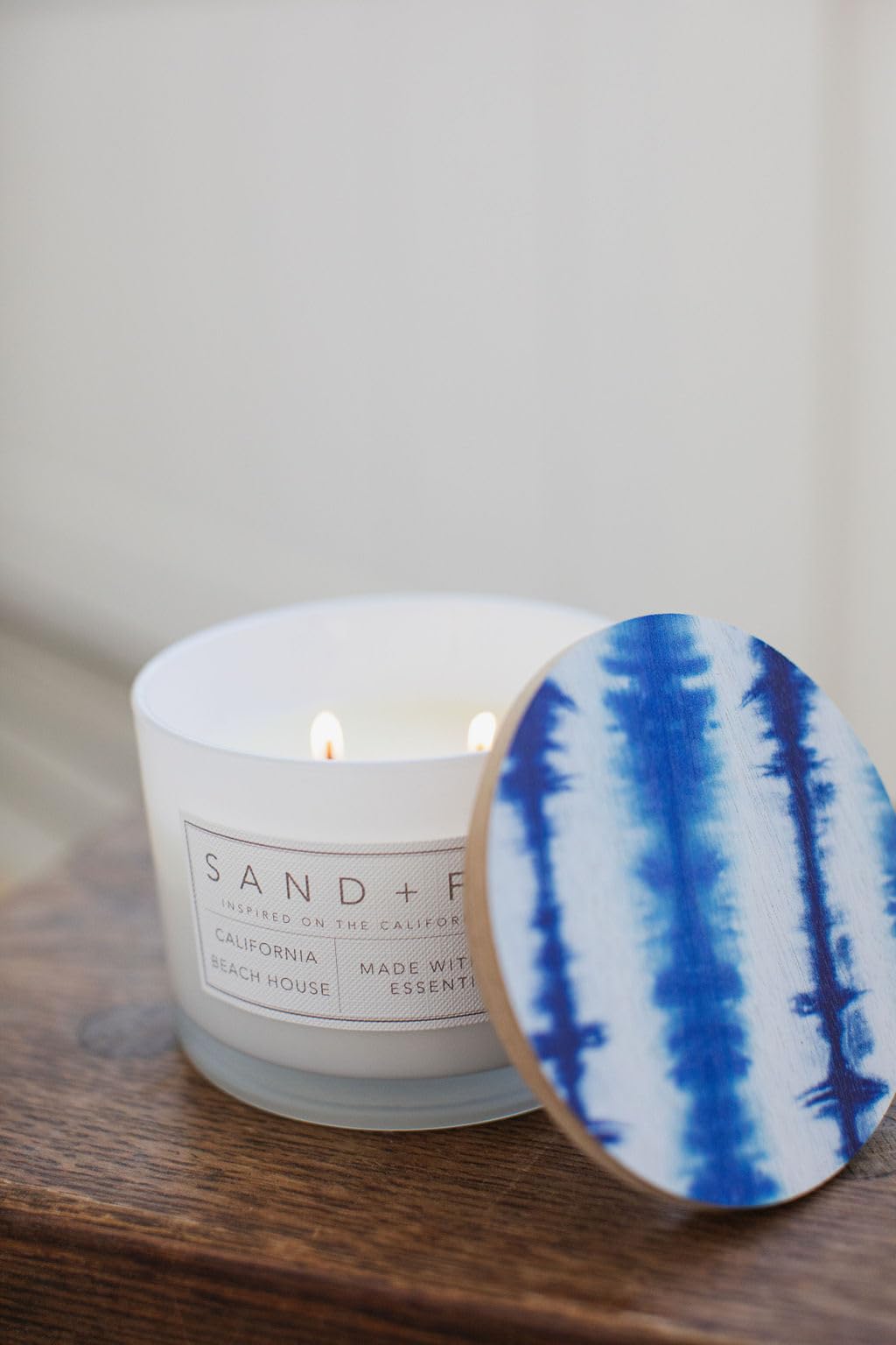 Sand + Fog 100% cotton, lead-free wicks for clean, even burning.