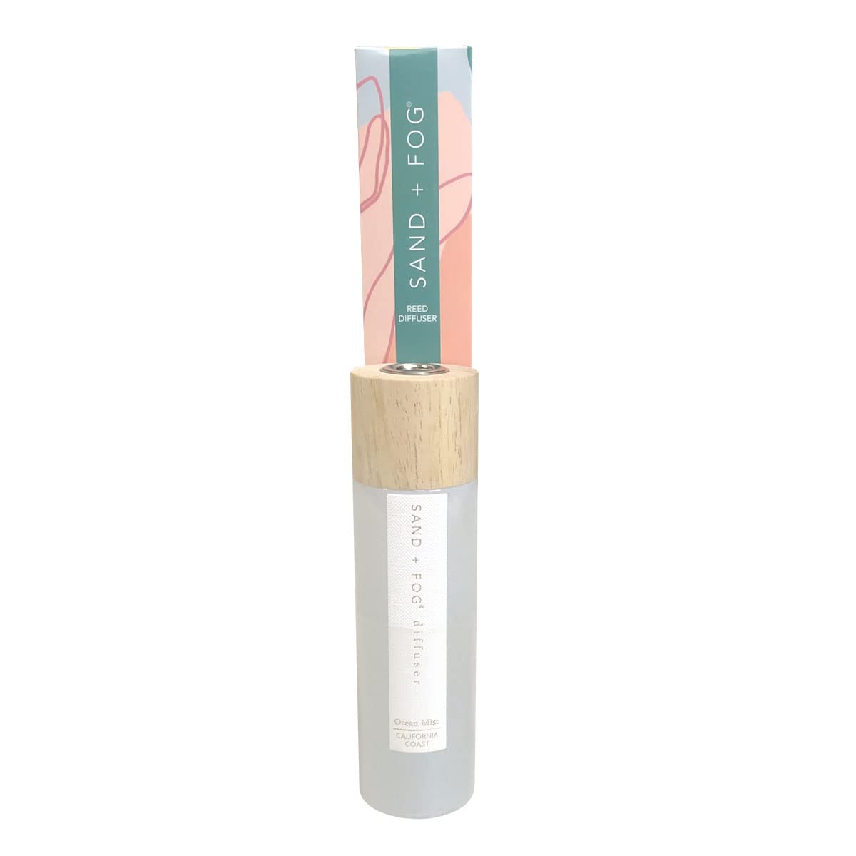 Close-up of Ocean Mist reeds releasing essential oil aroma