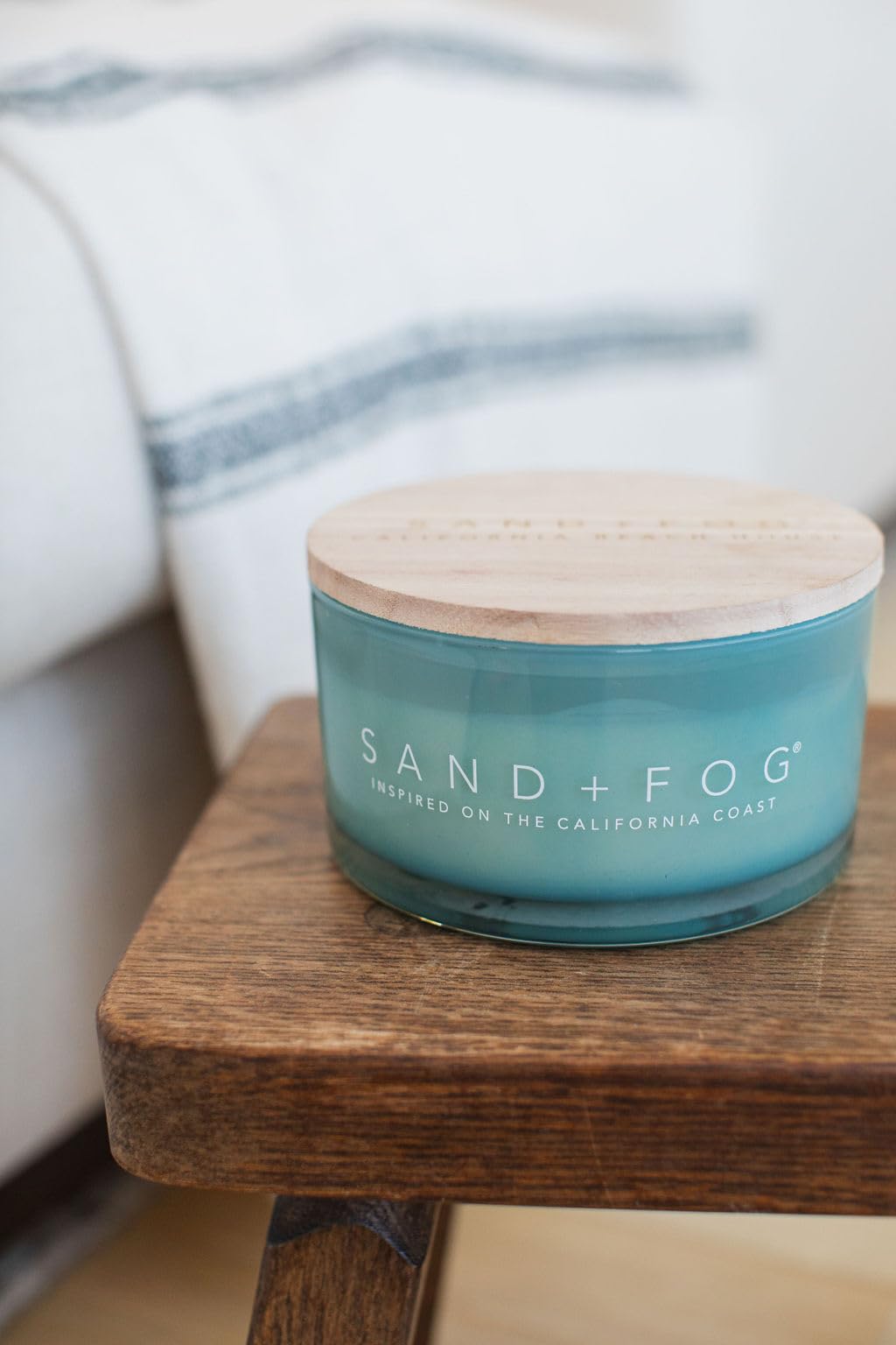 Sand + Fog Paraben-free fragrance candle offers a clean, responsible choice.
