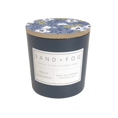 Sand + Fog Vanilla Sandalwood jar candle with a 3-wick setup for even burning.