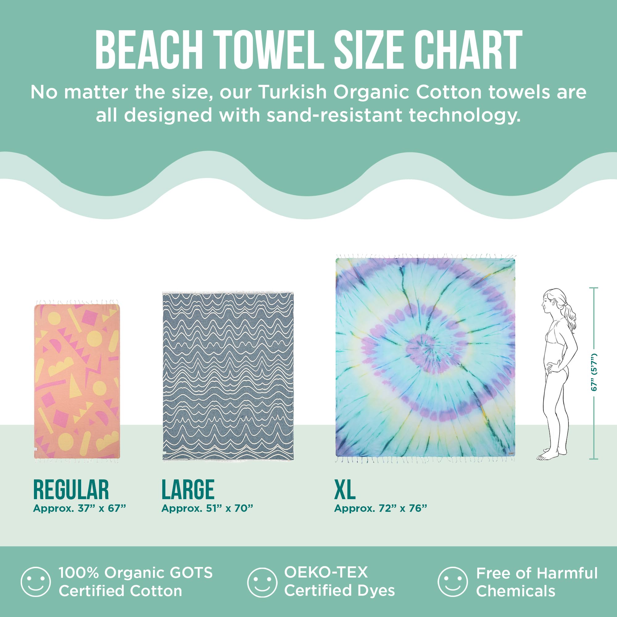 Sand Cloud XL Turkish towel navy compact fold for travel